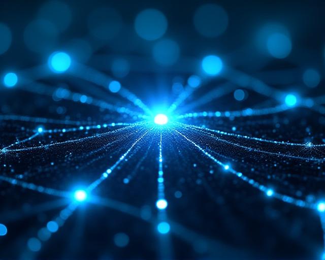 Futuristic AI neural network visualization for gaming