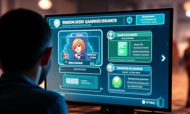 Futuristic UI showing friendly AI companions assisting a player